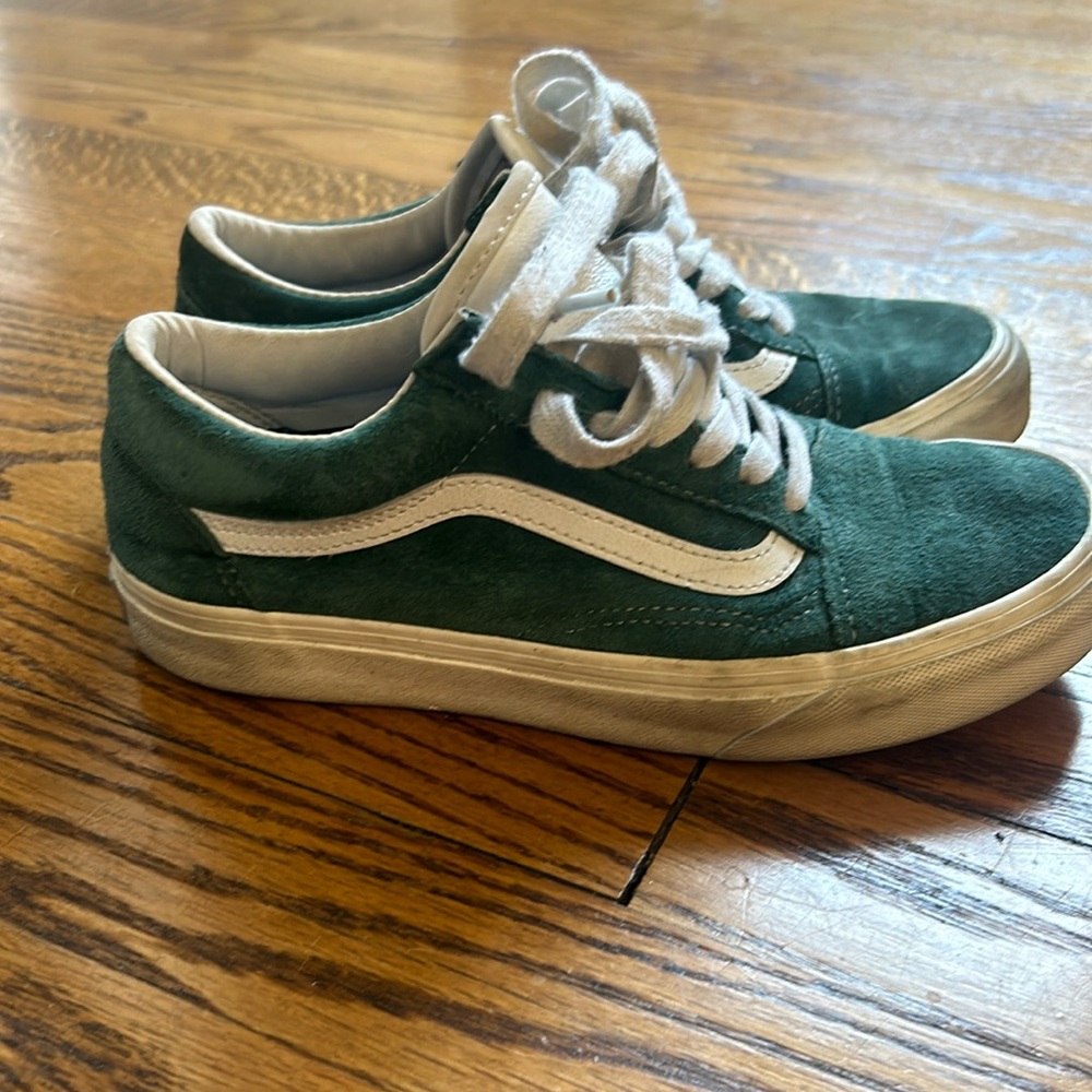 Teal suede vans old skools size 6.5